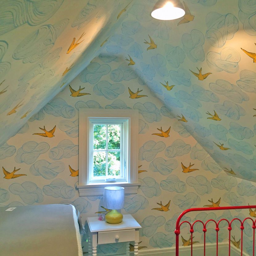 Wallpaper in nursery